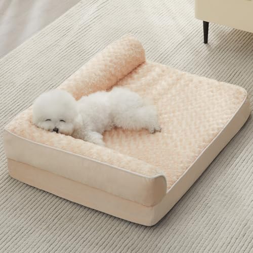 BFPETHOME Orthopädische Hundebetten für große Hunde, wasserdichtes Sofa, Hundebett mit abnehmbarem, waschbarem Bezug, großes Haustierbett mit wasserdichtem Futter und rutschfester Unterseite von BFPETHOME