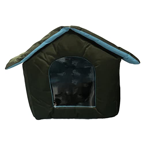 BFUABD Katzenhaus Outdoor Winterfest, Katzenhöhle für Katzen Pet House Wasserdichtes Wetterfestes Katzenhaus Faltbares Tierheim für Haustiere Katzenhaus (Color : B2, Size : 43 * 40 * 42) von BFUABD