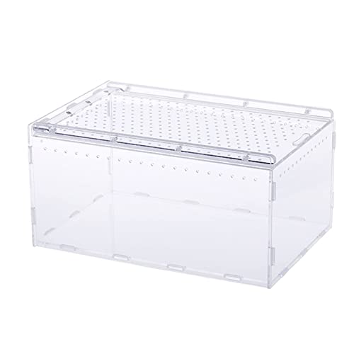 Aquarium-Zuchttank, Fütterungsbox für Reptilien aus Acryl, transparente Fütterungsbox für Reptilien - Fütterungstank für Schildkröten, Eidechsen, Amphibien und Insekten, Critter Condo, Reptilienkäfig von BGFYUSF