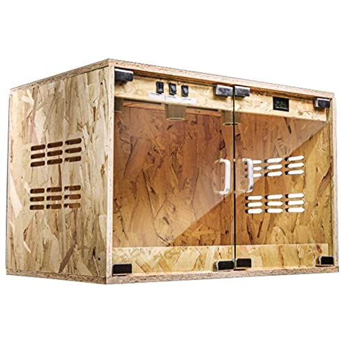 Futterbox für Reptilien, Acryl-Zuchtbox, Futterbox für Insekten, Schlangen, Vogelspinnen, Amphibien (braun, 60 x 40 x 40 cm) von BGFYUSF