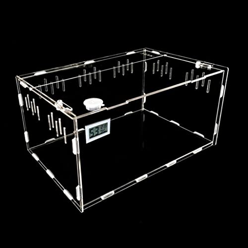 Terrarienbox für Reptilien, Box für Zucht, Fortpflanzung, Transport, Lebendbox – Heimtierhandlung, Tank, Eidechse, Spinne, Frosch, Schildkröte, Schlange (37,5 x 24,6 x 19,4 cm) von BGFYUSF