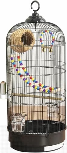 Runde Metallvogelkäfig Kräftige Und Belüftete Vogelhaus Für Lovebirds Wellensittiche Und Kleine Vögel Innen- Und Außenpapagei Cage Cage Runde Metallvogelkäfig Kräftige Und Belüftete Vogelhaus Für Lovebirds Wellensittiche Und Kleine Vögel Innen- Und Außenpapagei Cage Cage von BGVYFXEZ