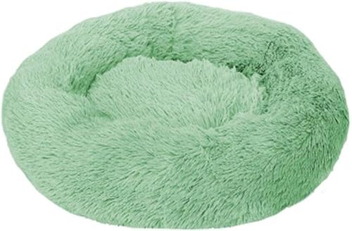 Bed Green Katzenbett, rund, lang, Plüsch, superweich, Winter, warmer Schlafsack für Hunde, Welpennest, Katzenmatte, 1 Stück, L 70 cm (XL 80 cm) von BHFDUBUAAAXXXXUF