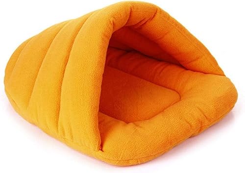 Bed Xs Size Winter Warm Cat Beds Slippers Style Dog Bed House Cat Heated Mat Soft Sleeping Cushion Nest Cave Bed 1Pcs Brown (Orange) von BHFDUBUAAAXXXXUF