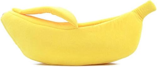 Bed Yellow Cat Beds Kittens Bed Banana Peel Cat House Cute Looking Banana Soft Internal Padding 1Pcs S (L) von BHFDUBUAAAXXXXUF