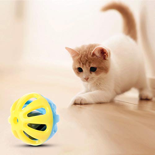 BHFYOB 10 x interaktives Spielzeug für Haustiere mit Glocken, bunt, hohle Bälle, Spielzeug für Hunde, Hamster, Chinchillas BHFYOB 10 x interaktives Spielzeug für Haustiere mit Glocken, bunt, hohle Bälle, Spielzeug für Hunde, Hamster, Chinchillas von BHFYOB