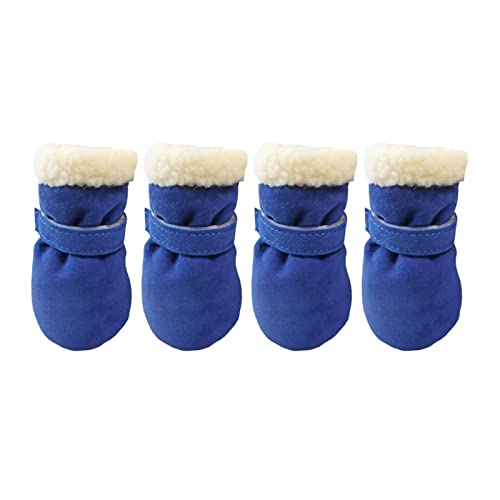 BHFYOB 4 dicke, warme Winterschuhe für Hunde, lässige Wanderschuhe für kleine Hunde, Welpen, Outdoor-Hundeschuhe BHFYOB 4 dicke, warme Winterschuhe für Hunde, lässige Wanderschuhe für kleine Hunde, Welpen, Outdoor-Hundeschuhe von BHFYOB