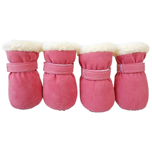 BHFYOB 4 dicke, warme Winterschuhe für Hunde, lässige Wanderschuhe für kleine Hunde, Welpen, Outdoor-Hundeschuhe BHFYOB 4 dicke, warme Winterschuhe für Hunde, lässige Wanderschuhe für kleine Hunde, Welpen, Outdoor-Hundeschuhe von BHFYOB