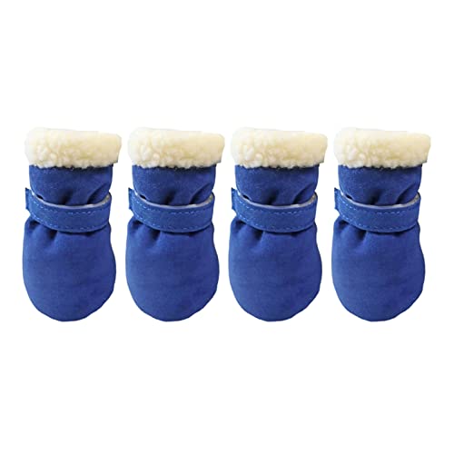 BHFYOB 4 dicke, warme Winterschuhe für Hunde, lässige Wanderschuhe für kleine Hunde, Welpen, Outdoor-Hundeschuhe BHFYOB 4 dicke, warme Winterschuhe für Hunde, lässige Wanderschuhe für kleine Hunde, Welpen, Outdoor-Hundeschuhe von BHFYOB