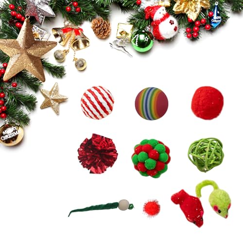 BHFYOB Christmas CatToy Zubehör FurryPompoms RattanMouse Katzenspielzeug Aufsätze Maus BHFYOB Christmas CatToy Zubehör FurryPompoms RattanMouse Katzenspielzeug Aufsätze Maus von BHFYOB