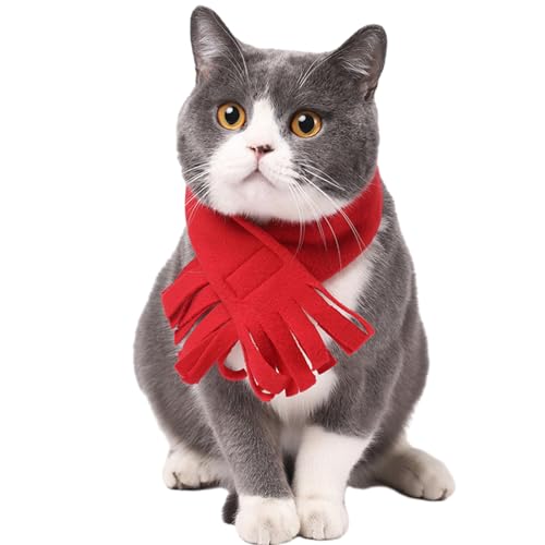 BHFYOB Dicker Schal für Haustiere, Neujahr, Katze, Hund, Haustier-Halstuch, Outdoor-Haustier, Neujahr, dicker Schal, Katzenschal, Haustierzubehör von BHFYOB