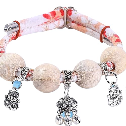 BHFYOB Halsband für Hunde und Katzen, mit Glücksanhänger, chinesisches Halsband, langlebig, weich und bequem, verstellbares Halsband BHFYOB Halsband für Hunde und Katzen, mit Glücksanhänger, chinesisches Halsband, langlebig, weich und bequem, verstellbares Halsband von BHFYOB
