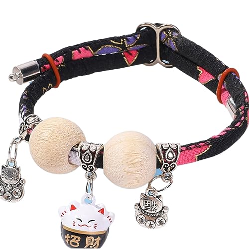 BHFYOB Halsband für Hunde und Katzen, mit Glücksanhänger, chinesisches Halsband, langlebig, weich und bequem, verstellbares Halsband BHFYOB Halsband für Hunde und Katzen, mit Glücksanhänger, chinesisches Halsband, langlebig, weich und bequem, verstellbares Halsband von BHFYOB