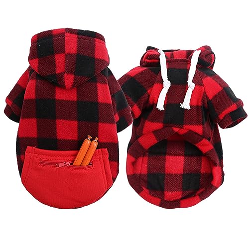 BHFYOB Hunde-Kapuzenpullover für mittelgroße und große Hunde, kariert, Hundebekleidung, Frühlingshundekleidung für Hunde im Freien BHFYOB Hunde-Kapuzenpullover für mittelgroße und große Hunde, kariert, Hundebekleidung, Frühlingshundekleidung für Hunde im Freien von BHFYOB