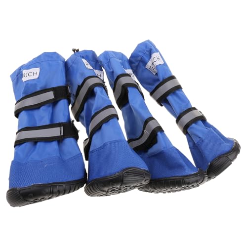 BHFYOB Hundeschuhe Pfotenschutz Hund Haustier Booties mit Elsstic Riemenverschluss für kleine, mittelgroße und große Hunde Größe M BHFYOB Hundeschuhe Pfotenschutz Hund Haustier Booties mit Elsstic Riemenverschluss für kleine, mittelgroße und große Hunde Größe M von BHFYOB