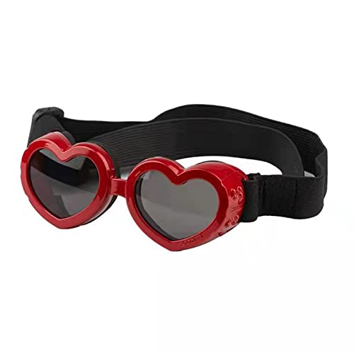 BHFYOB Hundesonnenbrille in Herzform für mittelgroße oder große Hunde für den nördlichen Bereich mit verstellbarem Riemen für Outdoor-Sportarten BHFYOB Hundesonnenbrille in Herzform für mittelgroße oder große Hunde für den nördlichen Bereich mit verstellbarem Riemen für Outdoor-Sportarten von BHFYOB
