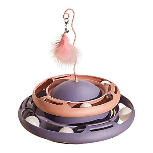 BHFYOB Katzenfederspielzeug Kätzchen Roller Track Bälle Katzenspielzeug Tumbler Bälle Interaktives Katzenspielzeug Indoor Plattenspieler Spielzeug für Langeweile Katze BHFYOB Katzenfederspielzeug Kätzchen Roller Track Bälle Katzenspielzeug Tumbler Bälle Interaktives Katzenspielzeug Indoor Plattenspieler Spielzeug für Langeweile Katze von BHFYOB