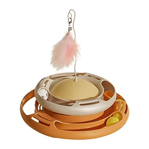 BHFYOB Katzenfederspielzeug Kätzchen Roller Track Bälle Katzenspielzeug Tumbler Bälle Interaktives Katzenspielzeug Indoor Plattenspieler Spielzeug für Langeweile Katze BHFYOB Katzenfederspielzeug Kätzchen Roller Track Bälle Katzenspielzeug Tumbler Bälle Interaktives Katzenspielzeug Indoor Plattenspieler Spielzeug für Langeweile Katze von BHFYOB