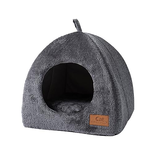 BHFYOB Katzenhöhle, warmes Bett für den Innenbereich, waschbar, weiche Betten, Zelthaus für Welpen, kleine Hunde, rutschfeste Unterseite BHFYOB Katzenhöhle, warmes Bett für den Innenbereich, waschbar, weiche Betten, Zelthaus für Welpen, kleine Hunde, rutschfeste Unterseite von BHFYOB