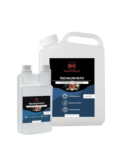 BHK - Teichklar Aktiv 5L – schnelle Wirkung gegen trübes Wasser – Teichklar für Gartenteich & Koiteich – bindet Schwebstoffe – für 100.000L Teichwasser BHK - Teichklar Aktiv 5L – schnelle Wirkung gegen trübes Wasser – Teichklar für Gartenteich & Koiteich – bindet Schwebstoffe – für 100.000L Teichwasser von BHK