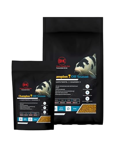 BHK - Koi Futter Winter Champion Off Season 5kg – Schwimmende 6mm Pellets – Premium Winterfutter – Immunsystem & Regeneration ab 8 °C BHK - Koi Futter Winter Champion Off Season 5kg – Schwimmende 6mm Pellets – Premium Winterfutter – Immunsystem & Regeneration ab 8 °C von BHK