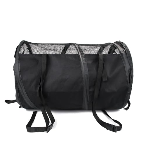 Tragbares Camping-Faltzelt, wasserdicht, geeignet für 25 kg große Hundezelte, Käfig für drinnen und draußen, atmungsaktive, transparente Netzwand (schwarz, groß – 123 x 58 x 58 cm) von BHVLXGEQ