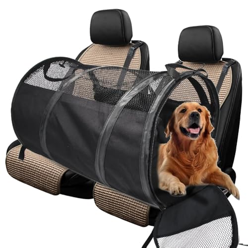 Tragbares Camping-Faltzelt, wasserdicht, geeignet für 25 kg große Hundezelte, Käfig für drinnen und draußen, atmungsaktive, transparente Netzwand (schwarz, klein – 57 x 41 x 41 cm) von BHVLXGEQ