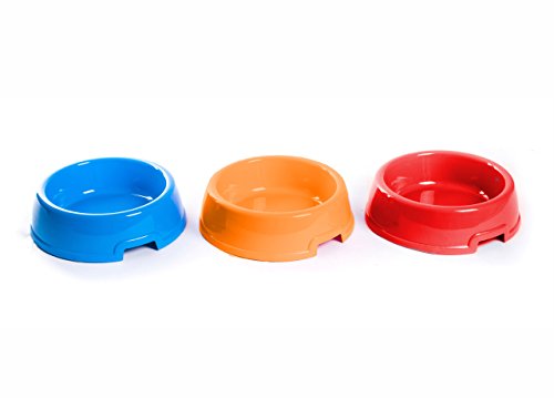 BIANCHERIAWEB Set mit 3 verschiedenen Farben, Schüssel, Modell Basic für Haustiere, 20,5 x 6 cm von BIANCHERIAWEB
