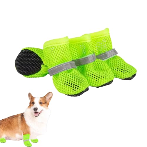 4 Stück Hundeschuhe Pfotenschutz Outdoor,Hundesocken Anti Rutsch Socken Hund Hunde Schuhe Dog Shoes bei Verletzung Hitzeschutz Atmungsaktive Verstellbare Mesh Hundeschuh,für Krallenschutz Rutschfeste 4 Stück Hundeschuhe Pfotenschutz Outdoor,Hundesocken Anti Rutsch Socken Hund Hunde Schuhe Dog Shoes bei Verletzung Hitzeschutz Atmungsaktive Verstellbare Mesh Hundeschuh,für Krallenschutz Rutschfeste von BIBITI