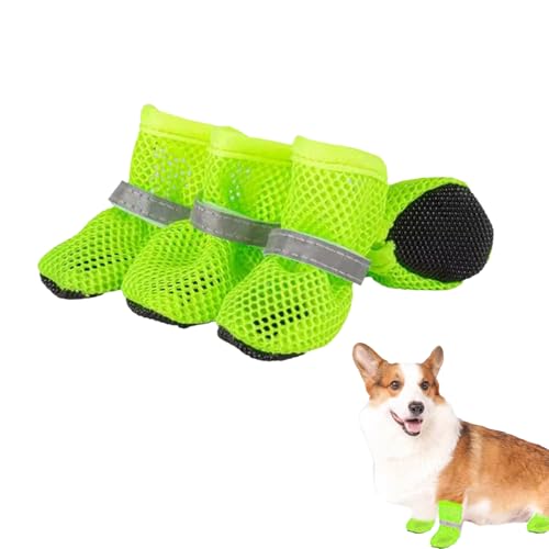 4 Stück Hundeschuhe Pfotenschutz Outdoor,Hundesocken Anti Rutsch Socken Hund Hunde Schuhe Dog Shoes bei Verletzung Hitzeschutz Atmungsaktive Verstellbare Mesh Hundeschuh,für Krallenschutz Rutschfeste 4 Stück Hundeschuhe Pfotenschutz Outdoor,Hundesocken Anti Rutsch Socken Hund Hunde Schuhe Dog Shoes bei Verletzung Hitzeschutz Atmungsaktive Verstellbare Mesh Hundeschuh,für Krallenschutz Rutschfeste von BIBITI