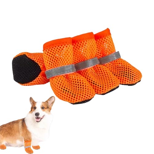 4 Stück Hundeschuhe Pfotenschutz Outdoor,Hundesocken Anti Rutsch Socken Hund Hunde Schuhe Dog Shoes bei Verletzung Hitzeschutz Atmungsaktive Verstellbare Mesh Hundeschuh,für Krallenschutz Rutschfeste 4 Stück Hundeschuhe Pfotenschutz Outdoor,Hundesocken Anti Rutsch Socken Hund Hunde Schuhe Dog Shoes bei Verletzung Hitzeschutz Atmungsaktive Verstellbare Mesh Hundeschuh,für Krallenschutz Rutschfeste von BIBITI