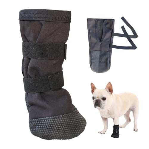 Hundeschuhe Pfotenschutz Outdoor,Hundesocken Anti Rutsch Wasserdicht Leckschutz Hunde Socken Dog Shoes Socks Paws Stop Licking,Große Schuhe Große Hunde Innen und Draußen,für Pet Verletzung Recovery(M) von BIBITI