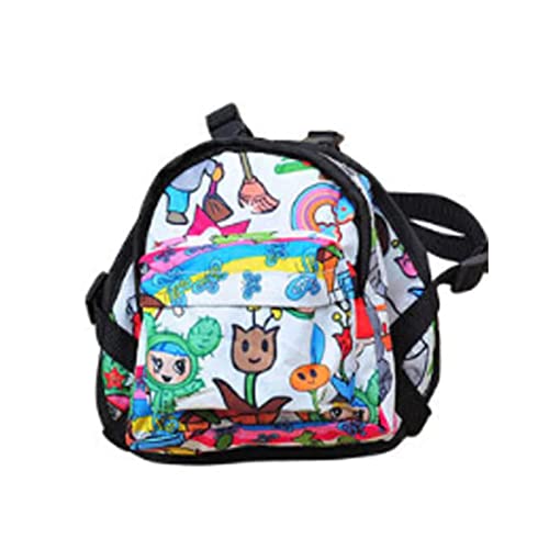 BICHONG Haustier-Rucksack aus Segeltuch, bedruckt, mit Geschirr, Leine, tragbar, Schultasche, Cartoon-Rucksack BICHONG Haustier-Rucksack aus Segeltuch, bedruckt, mit Geschirr, Leine, tragbar, Schultasche, Cartoon-Rucksack von BICHONG