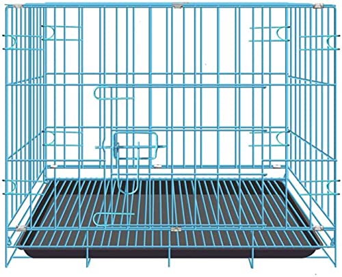 Hundekäfige – Hundelaufstall,2-türiger Drahtkäfig/Zuhause,Welpenkäfig mit Abnehmbarer Kunststoffschale,strapazierfähige Box,perfekt für das Welpentraining (Blau 62 * 45 * 50 cm,geeignet für von BICIBO