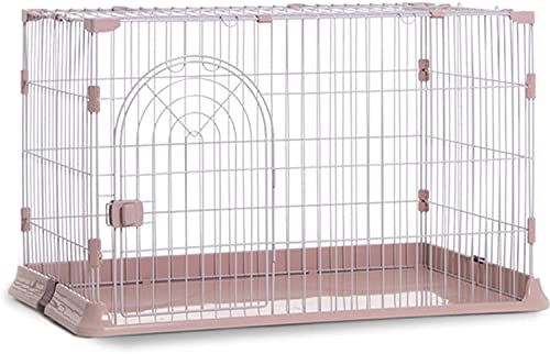 Katzenkäfig,großer Katzenkäfig für den Innenbereich,Katzenlaufstall,Metalldraht,Zwinger,Kleintierkäfig für Kätzchen,Meerschweinchen,ideal für 1–4 Katzen (Rosa Erdgeschoss) von BICIBO