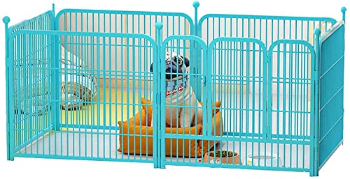 Pet Cage Indoor Pet Fence Large Space Pleuel Montage Kleine Und Mittlere Katzen Und Hunde Und Größen,Blau,M von BICIBO