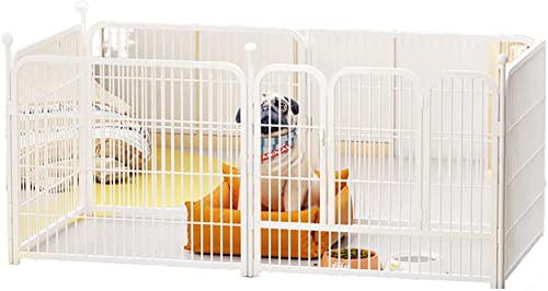 Pet Cage Indoor Pet Fence Large Space Pleuel Montage Kleine Und Mittlere Katzen Und Hunde Und Größen,Weiß,M von BICIBO