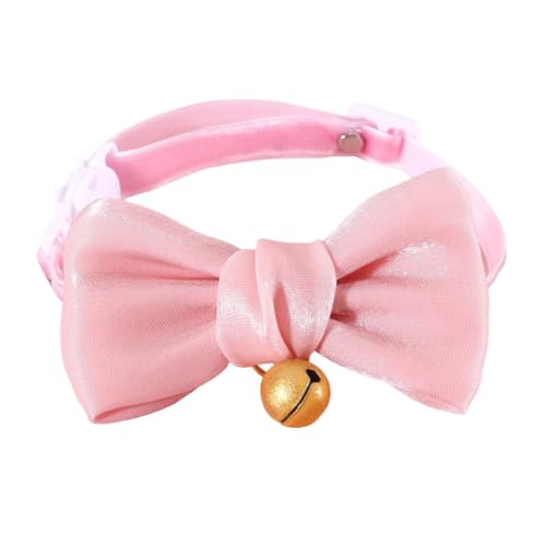 Hundehalsband mit Glöckchen, niedliche Schleife, verstellbar, für kleine/mittelgroße Hunde, Jungen/Mädchen, Welpen von BIECWIAY