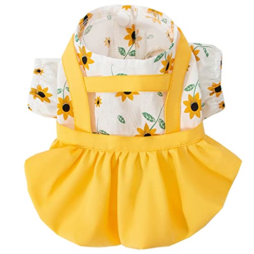 Sonnenblumen-Hundekleid mit Blumenmotiv, für Welpen, Hunde, Haustierkleid, Mädchen, Katzenkleidung von BIECWIAY