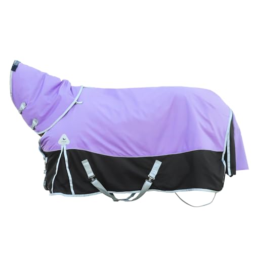 1200D Pferdedecke für den Winter, wasserdicht, 200 g warme Baumwollfüllung, 1200D Premium-Pferdedecke, mittelschwer, wasserdichte Decke, 205,7 cm von BIGANTTOW