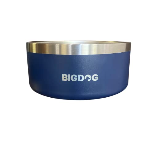 BigDog Hundenäpfe, Hundenäpfe für große Hunde, Edelstahl Hundenäpfe, kein Verschütten Hundenäpfe, Hundenapf und Wassernapf (1,8 l, Blau) von BIGDOG