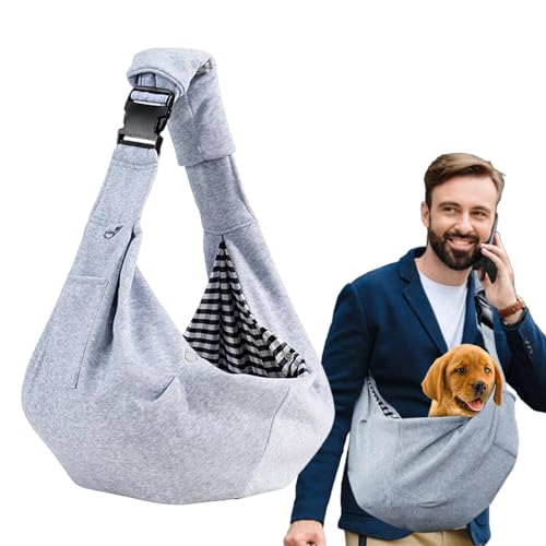 Kleine Hundetragetasche,Hundetragetasche,Freihändig verstellbare Hundetasche vorne | Anti-Fall-Design anpassen. Riemen- und Reißverschlusstasche, Reise-Sicherheitsgeschirr, sichere Umhängetasche zum T von BIGUD