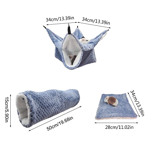 Hamster-Hängematte, Winter, warmes Nest, Plüsch-Tunnel, zum Einkuscheln zum Schlafen zum Spielen und Ausruhen, weiches Kissen, kleines Tier-Versteck Hamster-Hängematte, Winter, warmes Nest, Plüsch-Tunnel, zum Einkuscheln zum Schlafen zum Spielen und Ausruhen, weiches Kissen, kleines Tier-Versteck von BIGULA