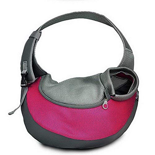 BIGWING Style Transporttasche für Hunde Katze -Haustier-Hunde Tasche Umhängetasche für Transporter Kleintier Leinentaschen - L, Rose von BIGWING Style