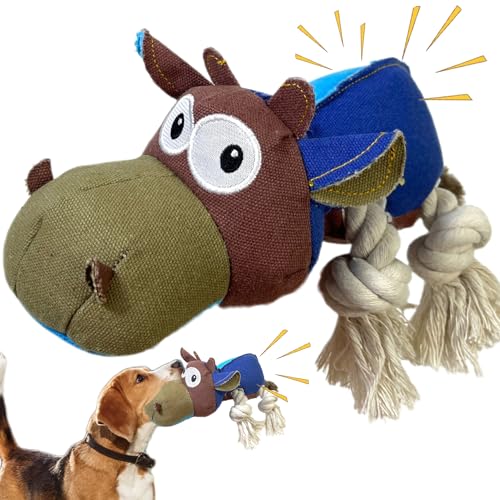 BIKIISEN Hundespielzeug für aggressive Kauer, quietschendes Plüsch-Kauspielzeug, interaktives Tauziehen, Hundespielzeug, um sie zu beschäftigen, robuste Hunde-Stofftiere zum Zahnen, Hundespielzeug für BIKIISEN Hundespielzeug für aggressive Kauer, quietschendes Plüsch-Kauspielzeug, interaktives Tauziehen, Hundespielzeug, um sie zu beschäftigen, robuste Hunde-Stofftiere zum Zahnen, Hundespielzeug für von BIKIISEN