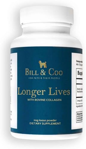 BILL & COO Longer Lives (90g) - Steigern Sie das Wohlbefinden Ihrer Geliebten Haustiere mit Unserer Einzigartigen Formel aus Rinderkollagenpeptiden und Rote-Bete-Pulver von BILL & COO