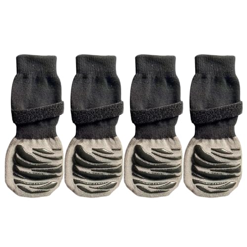 2 Paar Hundesocken Füße Haustier Winterschuhe rutschfeste Sohlen Outdoor Booties Walking Booties für große bis kleine Haustiere von BINGGA