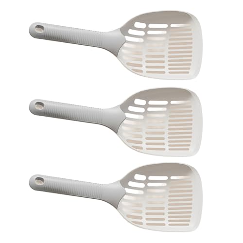 BINGGA 3er-Pack langlebige Katzenstreuschaufel, langer Griff, modisch, langlebig, mit Griff, Kotschaufel für effiziente BINGGA 3er-Pack langlebige Katzenstreuschaufel, langer Griff, modisch, langlebig, mit Griff, Kotschaufel für effiziente von BINGGA