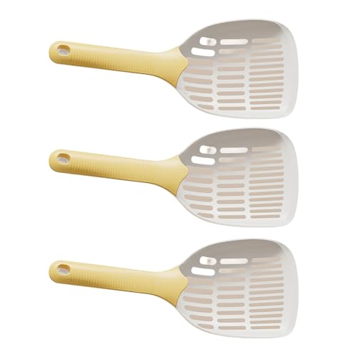 BINGGA 3er-Pack langlebige Katzenstreuschaufel, langer Griff, modisch, langlebig, mit Griff, Kotschaufel für effiziente BINGGA 3er-Pack langlebige Katzenstreuschaufel, langer Griff, modisch, langlebig, mit Griff, Kotschaufel für effiziente von BINGGA