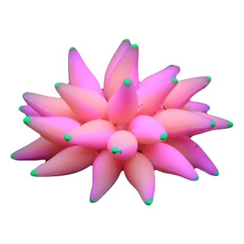 BINGGA Aquarium-Dekoration, leuchtet im Dunkeln, bunte Korallen, Silikon, Lebensraum, Ornament für Zuhause und Büro von BINGGA